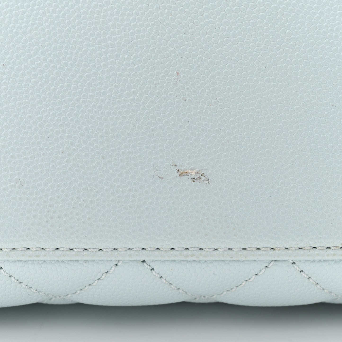 Caviar Quilted Small Coco Handle Flap Light Blue