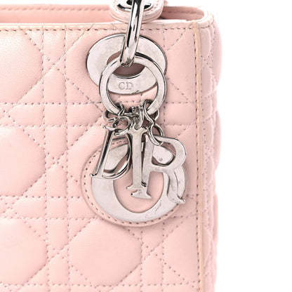 Christian Dior Lambskin Cannage Mini Lady Dior Crystal Strap Rose Poudre 20 of 24