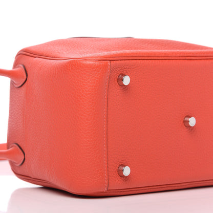 Hermes Taurillon Clemence Lindy 26 Rouge Pivoine 6 of 9