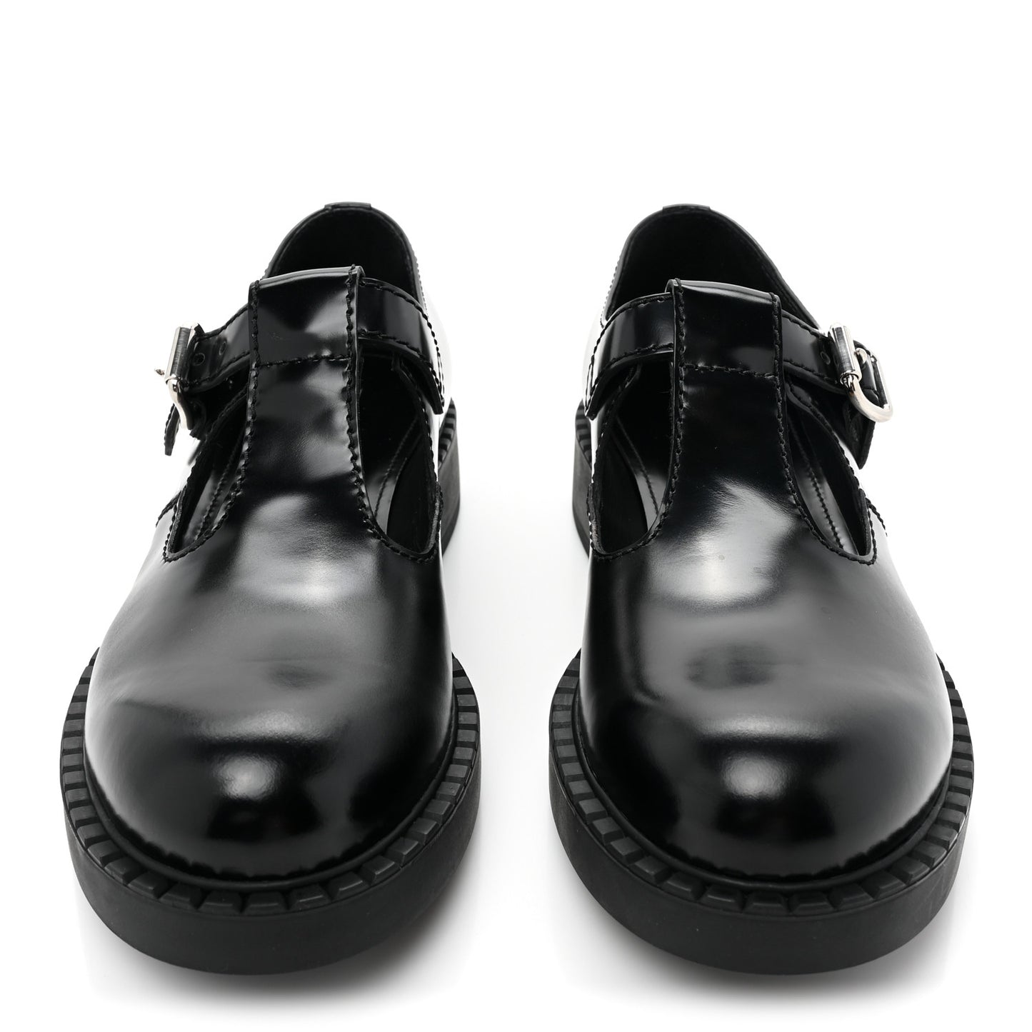 Spazzolato Mary Jane T Strap 40mm Loafers 10.5 Black