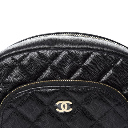 Chanel Caviar Quilted Double Zip Pouch Black 8 of 8