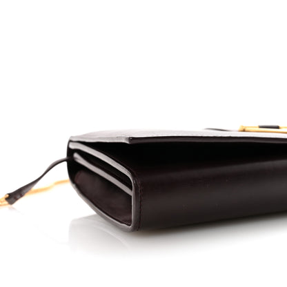 Saint Laurent Calfskin Classic Y Ligne Chain Wallet Wine 8 of 9
