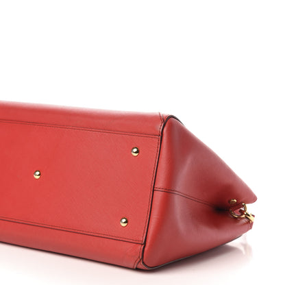 MCM Saffiano Nuovo Tote Red 9 of 10