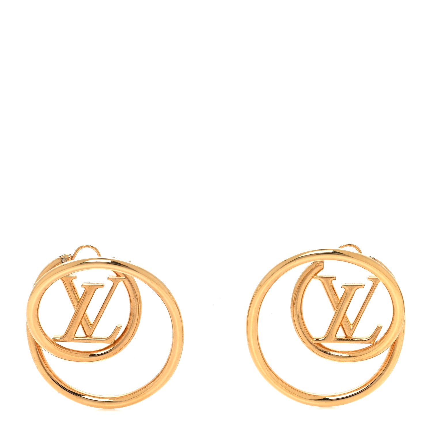 Louis Vuitton Spiral Hoop Earrings Gold 1 of 4