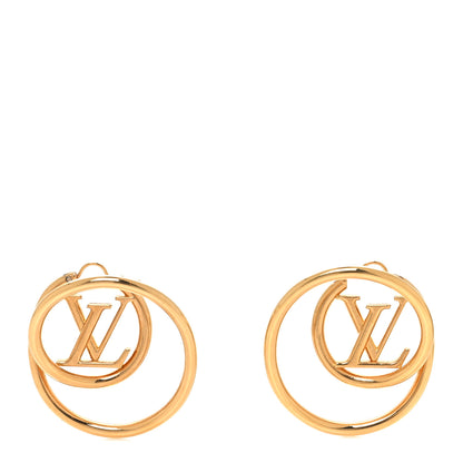 Louis Vuitton Spiral Hoop Earrings Gold 1 of 4