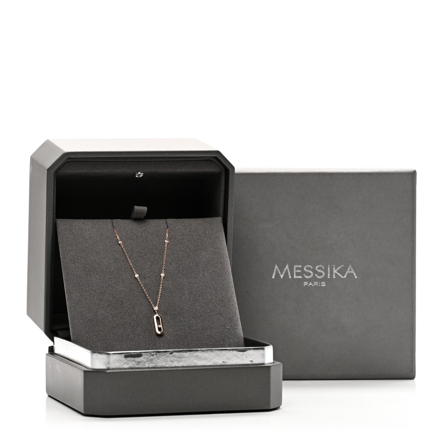 Messika 18K Rose Gold Diamond Move Uno Long Necklace 5 of 5