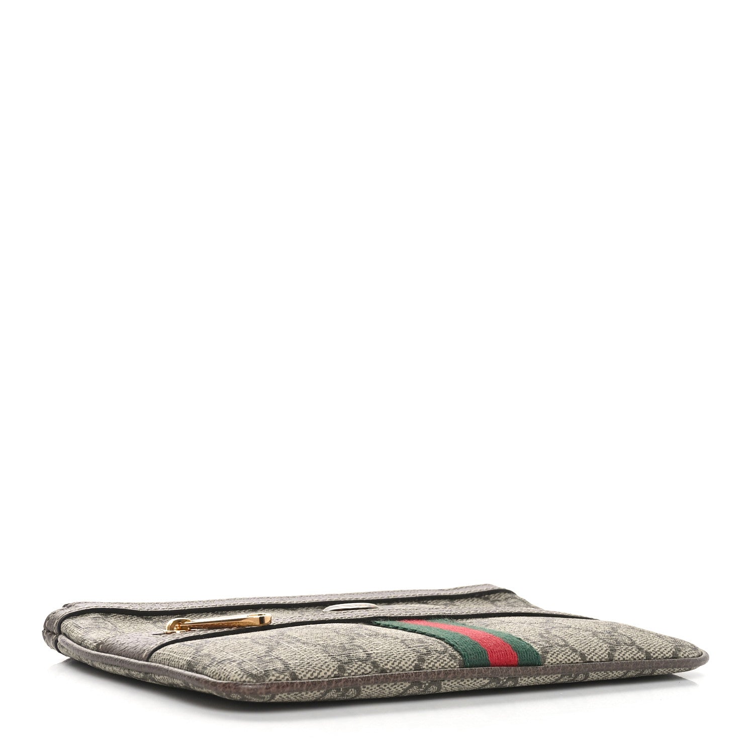 Gucci GG Supreme Monogram Web Small Ophidia Pouch Clutch Beige New Acero 4 of 8
