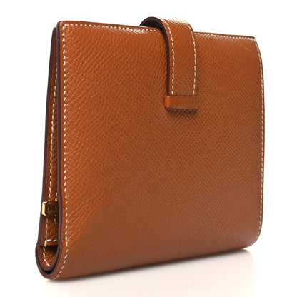 Hermes Epsom Bearn Compact Wallet Gold 3 of 12