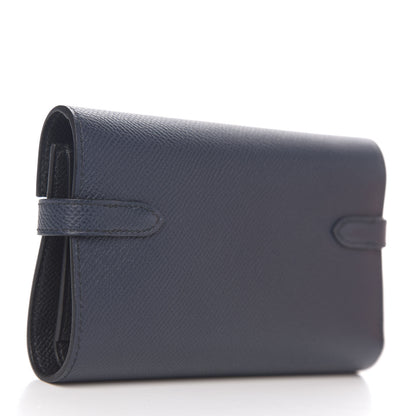 Hermes Epsom Medium Kelly Wallet Bleu Indigo 2 of 7