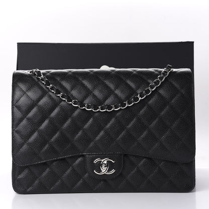 Chanel Caviar Quilted Maxi Double Flap Black 12 of 12