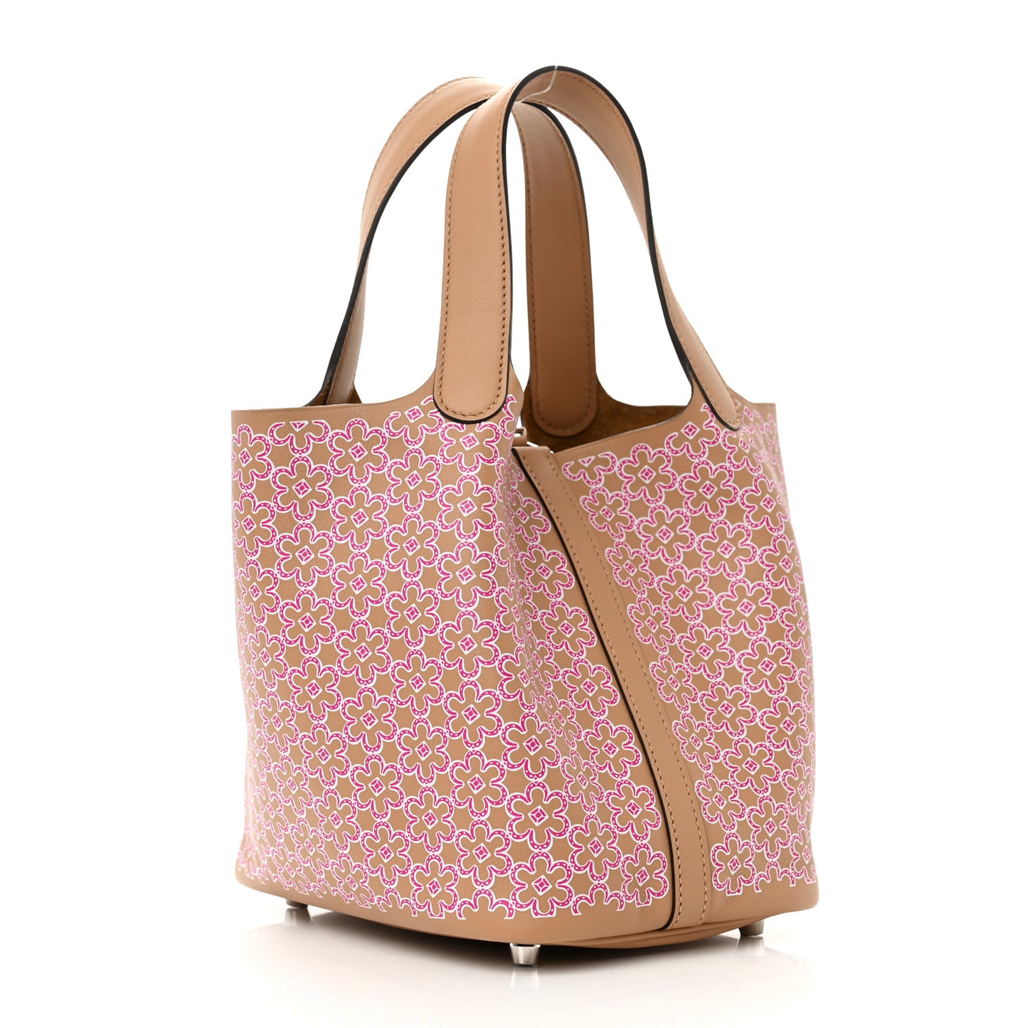 Swift Lucky Daisy Picotin Lock 18 PM Chai Rose White