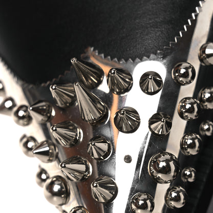 Christian Louboutin Calfskin Spiked Mens Chelviss Meteor Flat Ankle Boots 43 Black 11 of 11