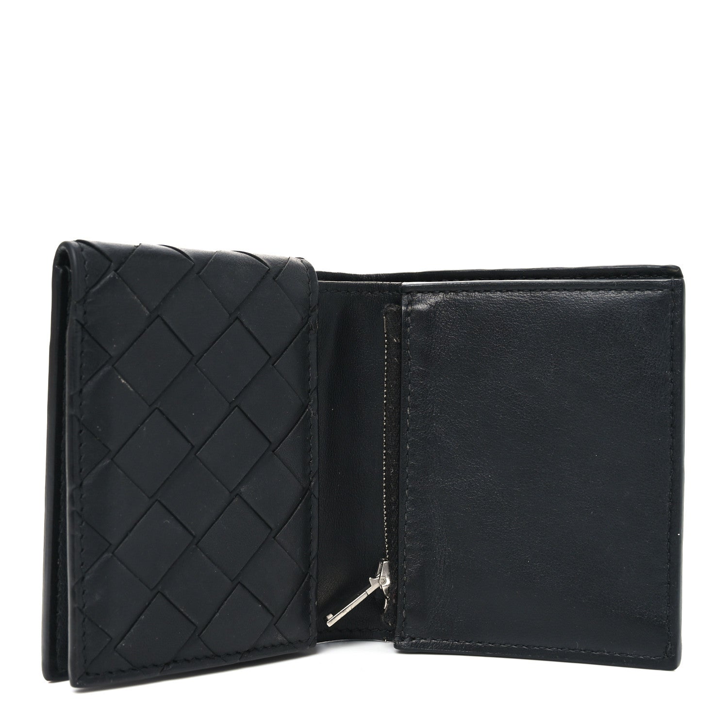 Bottega Veneta Nappa Maxi Intrecciato Tri-Fold Wallet Black 5 of 6