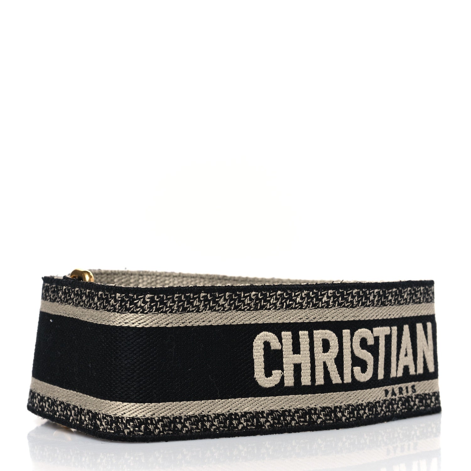 Christian Dior Canvas Embroidered Shoulder Strap Blue 3 of 6