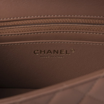 Chanel Lambskin Quilted Mini Rectangular Flap Brown 8 of 9