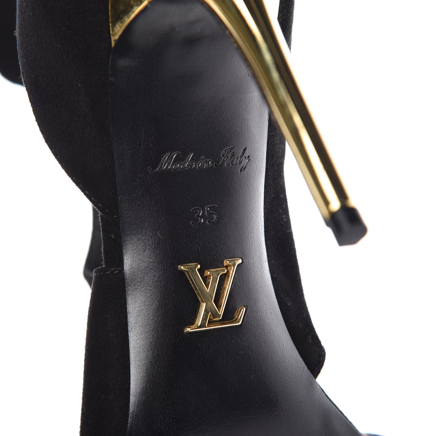 Suede Disclosure Sandals 35 Black