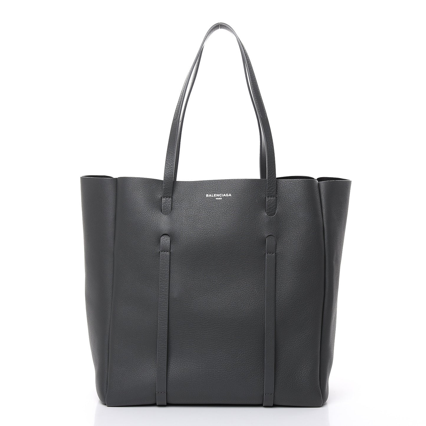 Veau Baltimore Double Sided Small Everyday Tote Gris Fossile Black