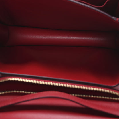 Celine Smooth Calfskin Medium Classic Box Flap Bag Red 5 of 11