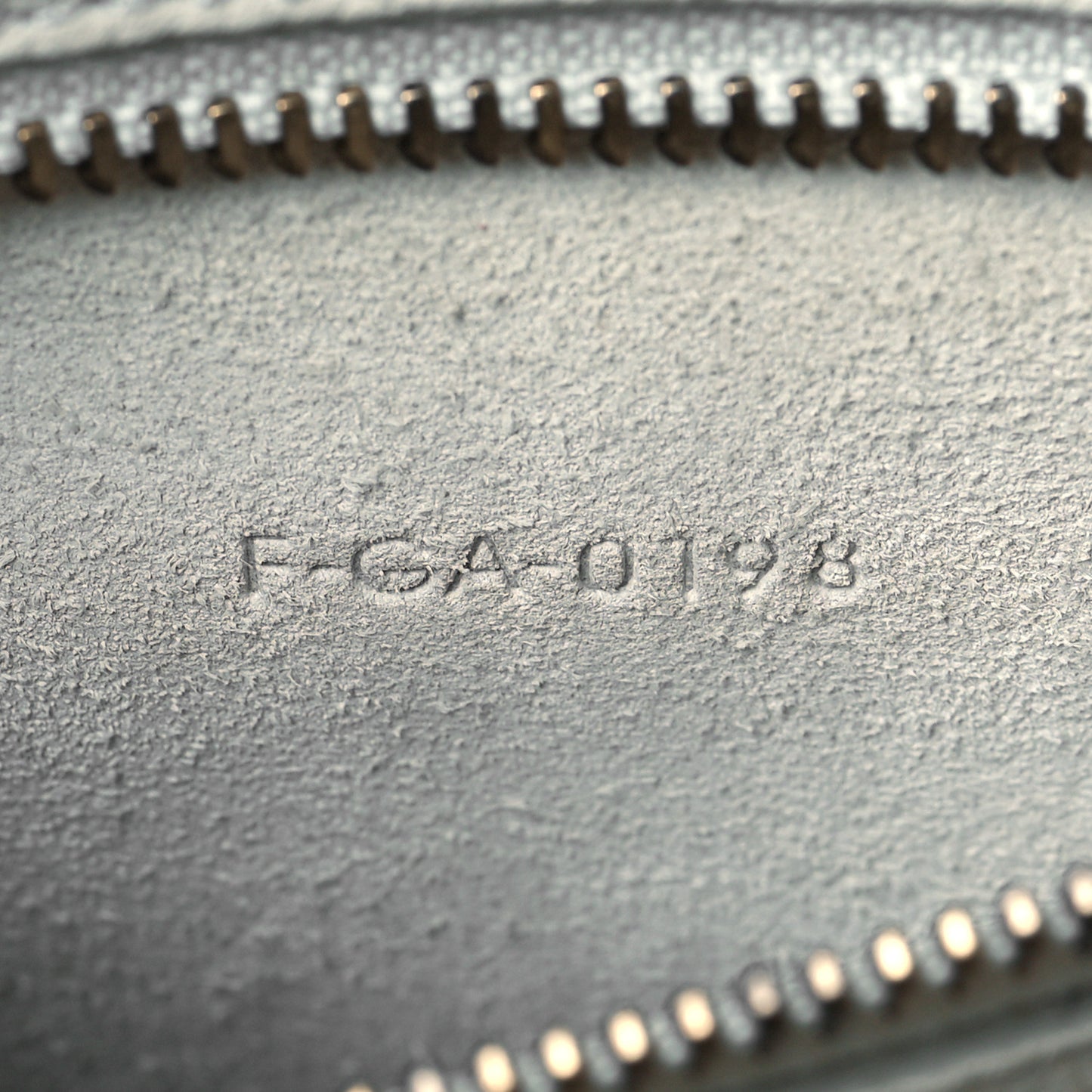 Drummed Calfskin Micro Luggage Chalk