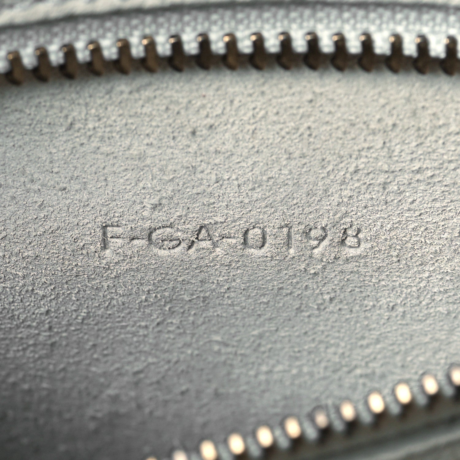 Celine Drummed Calfskin Micro Luggage Chalk 8 of 11