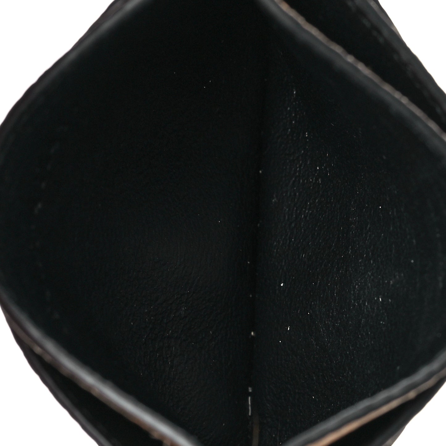 Calfskin Skull Card Holder Nude