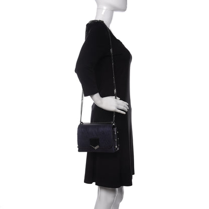 Jimmy Choo Metallic Calfskin Lockett Petite Shoulder Bag Purple 2 of 10