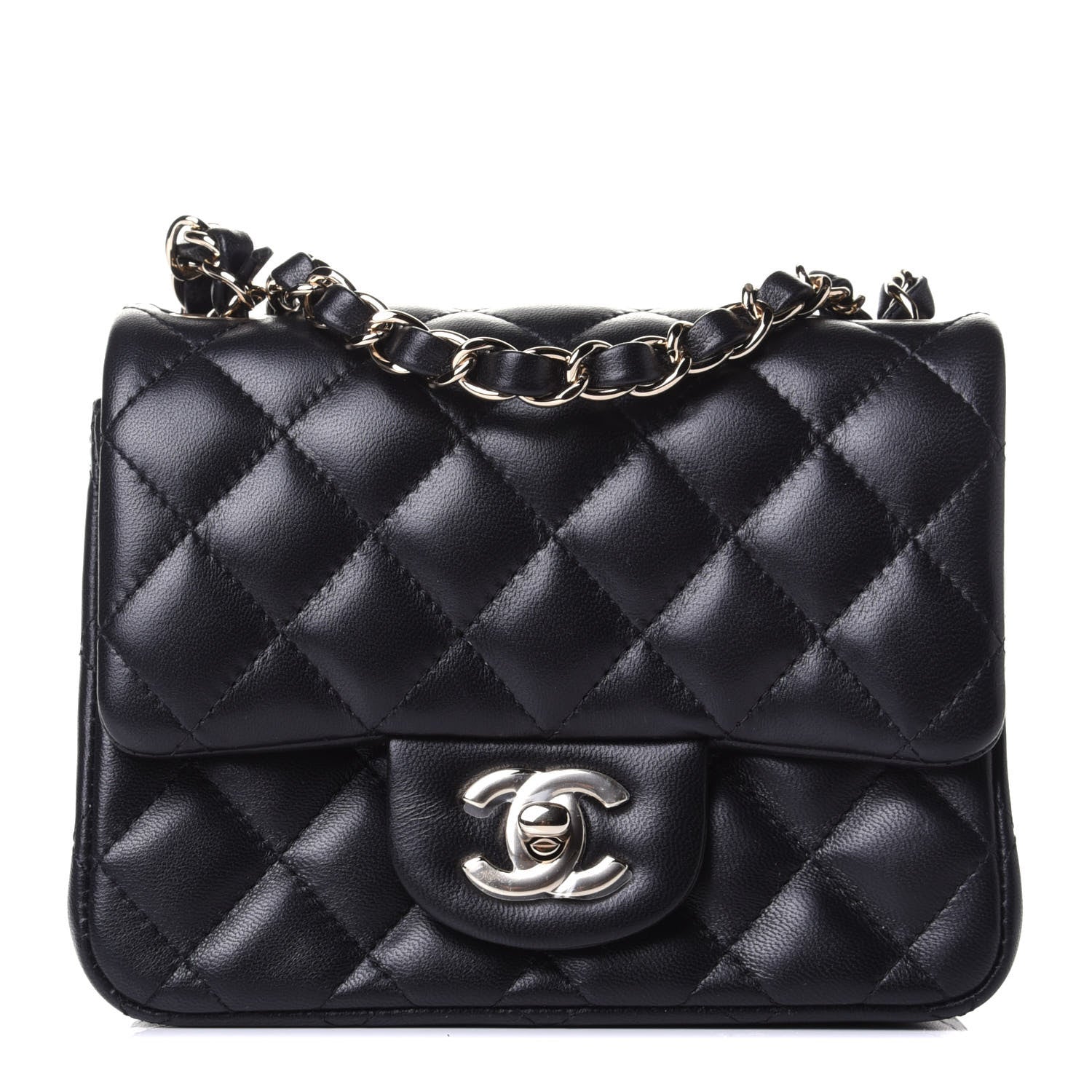 Chanel Lambskin Quilted Mini Square Flap Black 1 of 3
