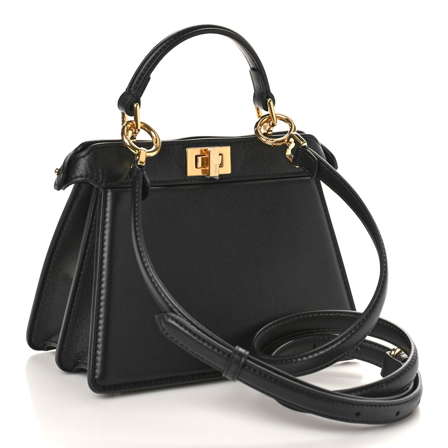 Shiny Nappa Petite Peekaboo I SEE U Satchel Black