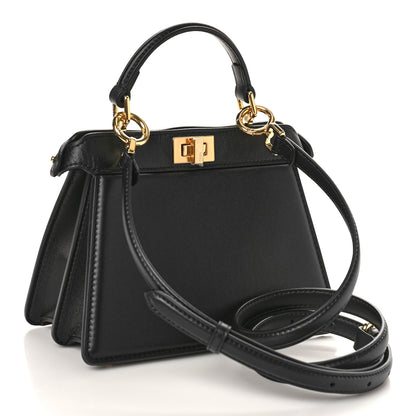 Fendi Shiny Nappa Petite Peekaboo I SEE U Satchel Black 3 of 8