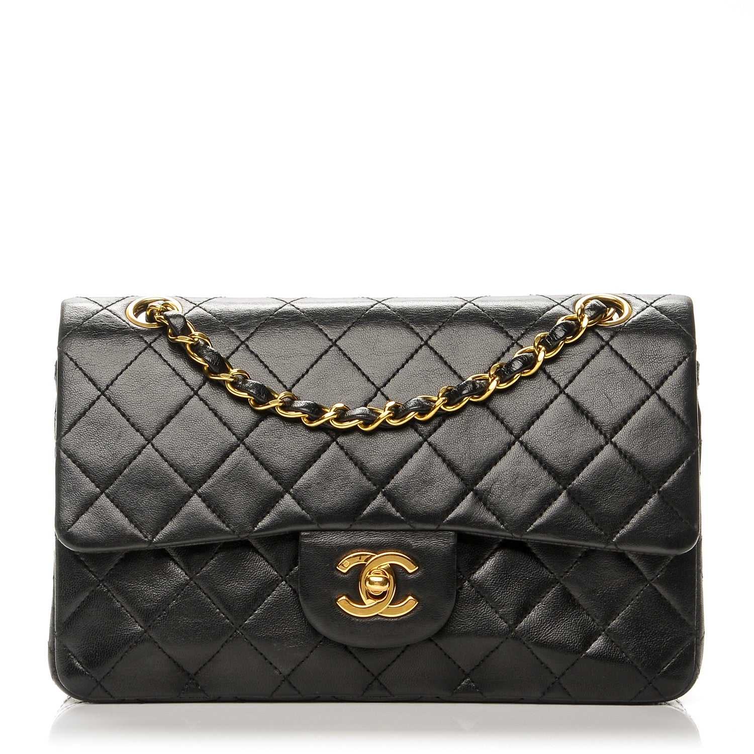 Chanel Lambskin Quilted Small Double Flap Black 1 of 7