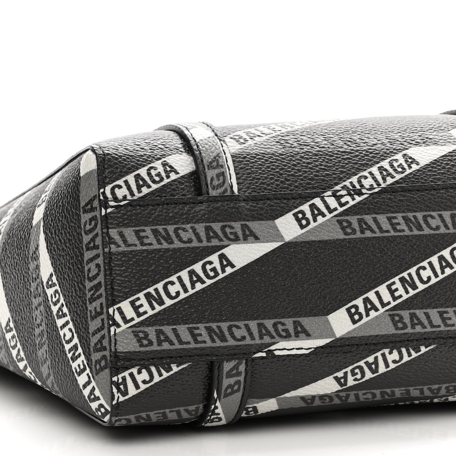 Balenciaga Coated Canvas Losange Monogram Mini Tote Black Grey 7 of 8
