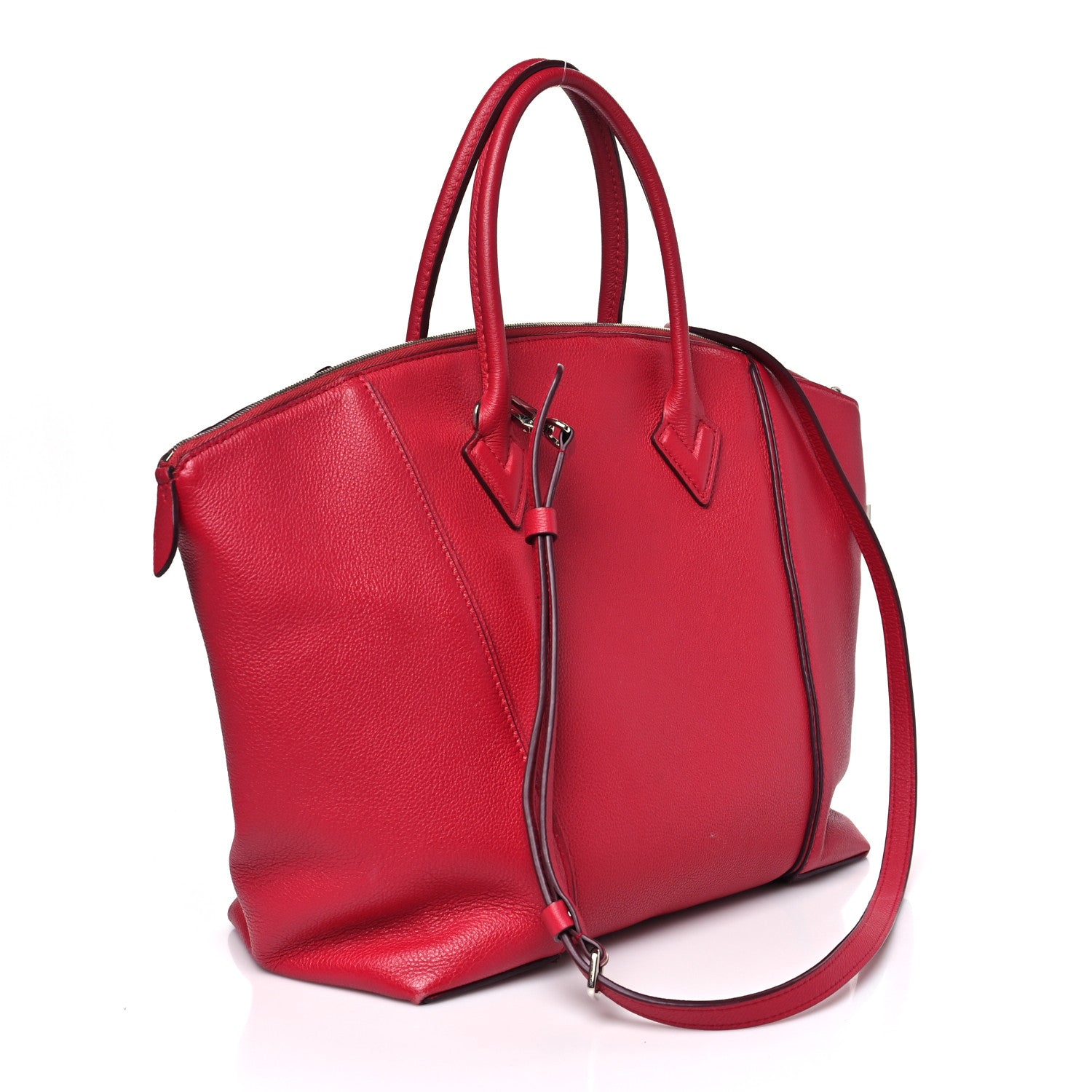 Louis Vuitton Veau Cachemire Soft Lockit MM  Framboise 3 of 9