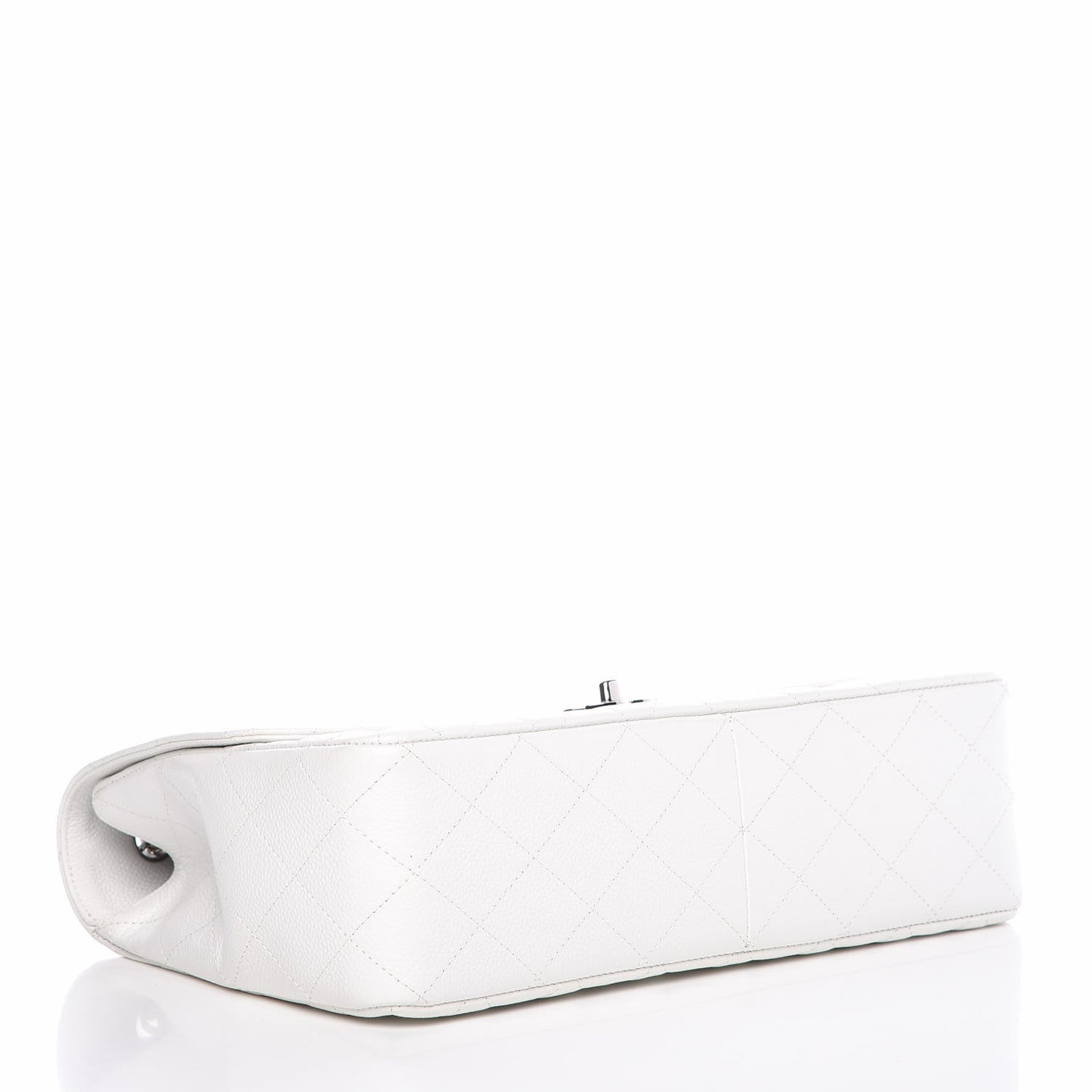 Caviar Quilted Jumbo Single Flap White