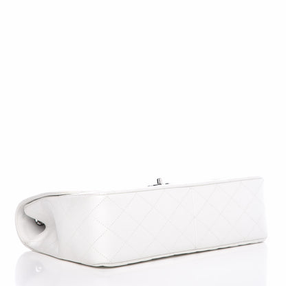 Chanel Caviar Quilted Jumbo Single Flap White 3 of 11