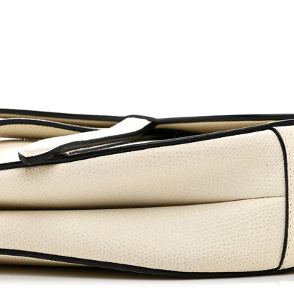 Christian Dior Grained Calfskin Saddle Bag White 10 of 10