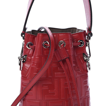 Fendi Vitello Liberty F is Fendi FF 1974 Embossed Mini Mon Tresor Bucket Bag Fragola 8 of 12