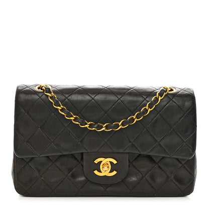 Chanel Lambskin Quilted Small Double Flap Dark Brown 1 of 14