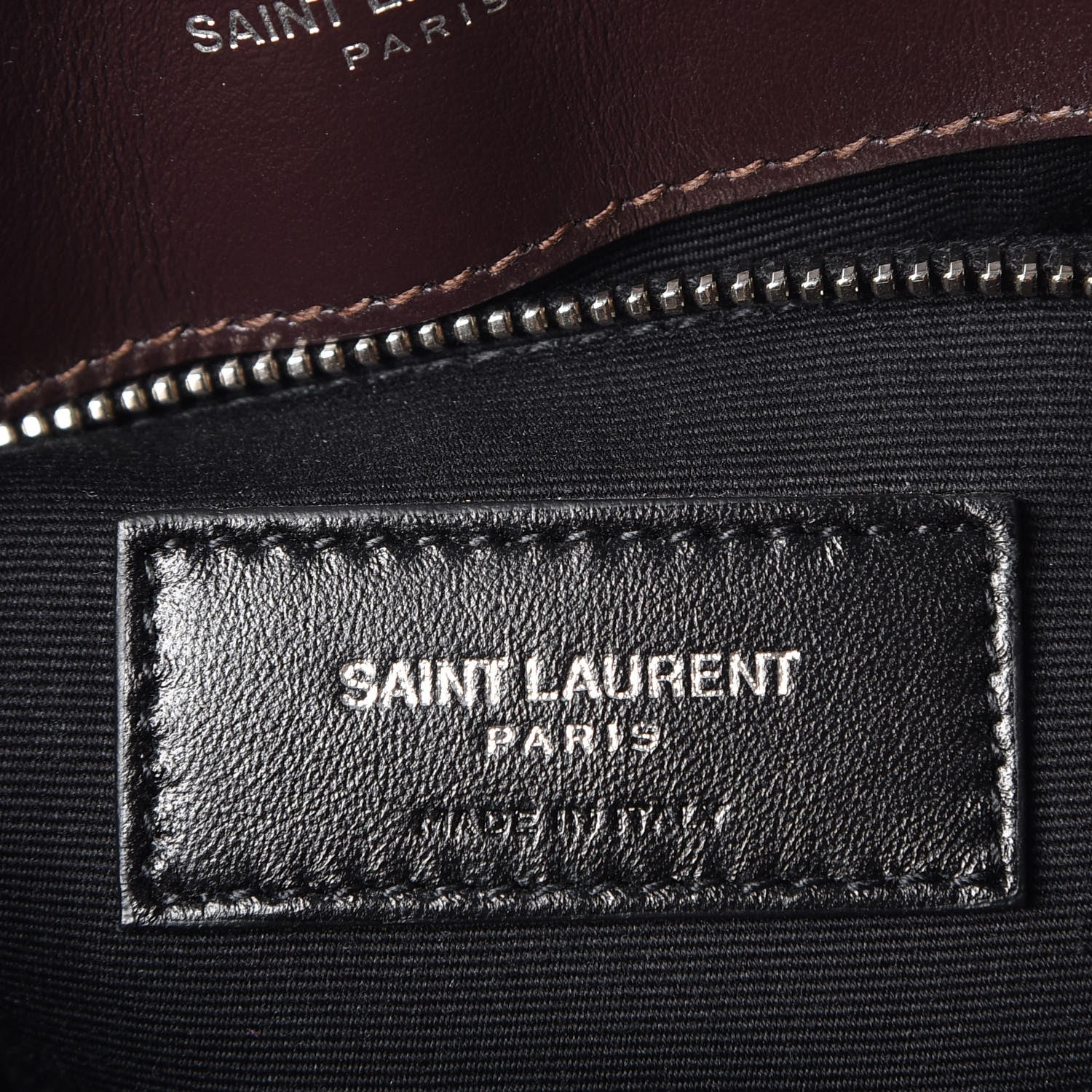 Saint Laurent Calfskin Y Quilted Monogram Medium Loulou Chain Satchel Amaranto 7 of 8