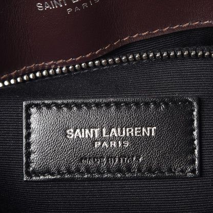 Saint Laurent Calfskin Y Quilted Monogram Medium Loulou Chain Satchel Amaranto 7 of 8