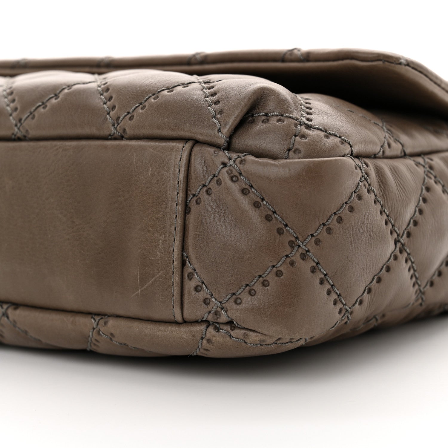 Chanel Calfskin Quilted Retro Chain Flap Dark Grey 10 of 15