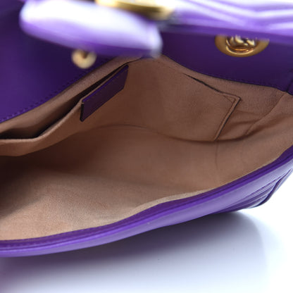 Gucci Calfskin Matelasse Mini GG Marmont Shoulder Bag Shine Purple 5 of 10