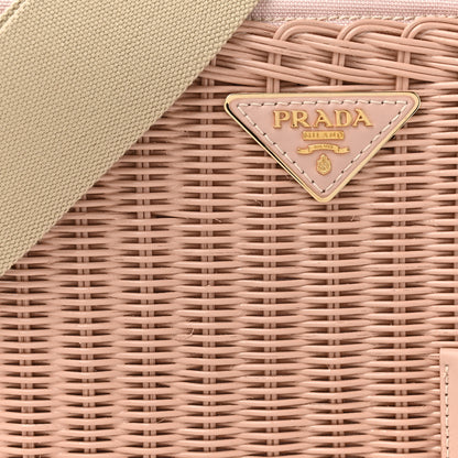 Prada Midollino Canapa Tote Pesca 7 of 9
