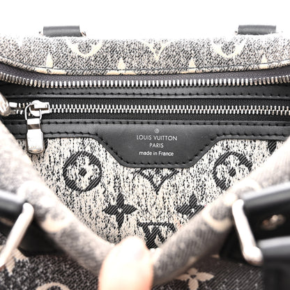 Louis Vuitton Denim Monogram Jacquard Speedy Bandouliere 25 Black 7 of 10