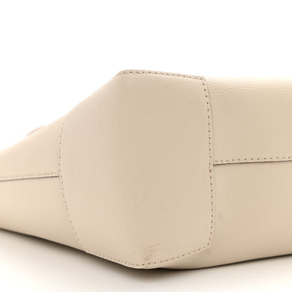 Burberry Calfskin Crest Embossed Small Tote Limestone 7 of 8