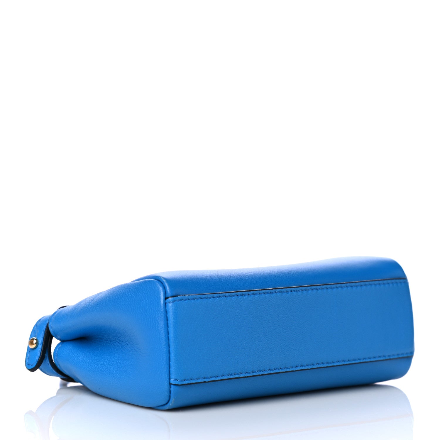 Fendi Shiny Nappa Micro Peekaboo Iconic Satchel Blue Royal 4 of 11