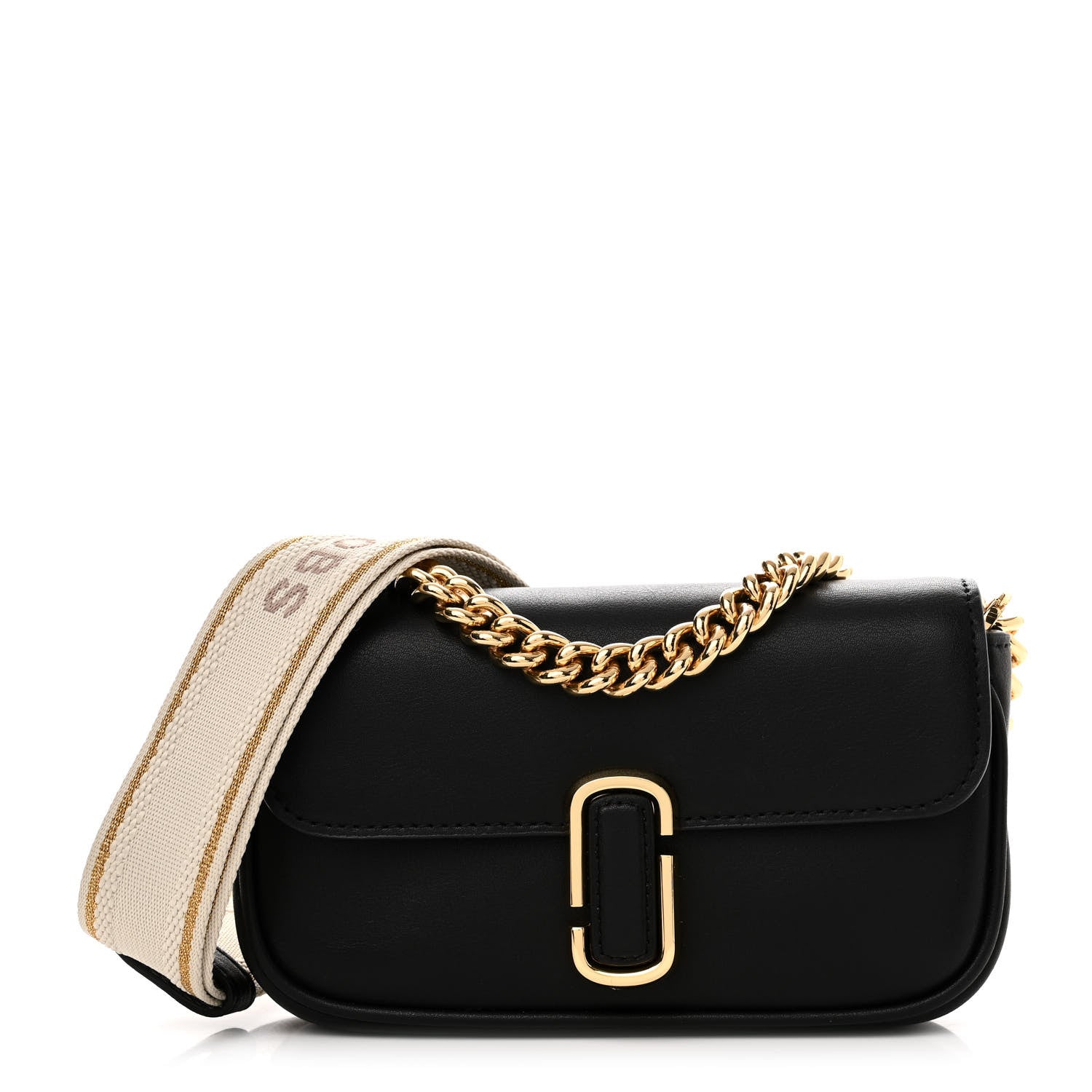 Marc Jacobs Calfskin The J Marc Shoulder Bag Black 1 of 11