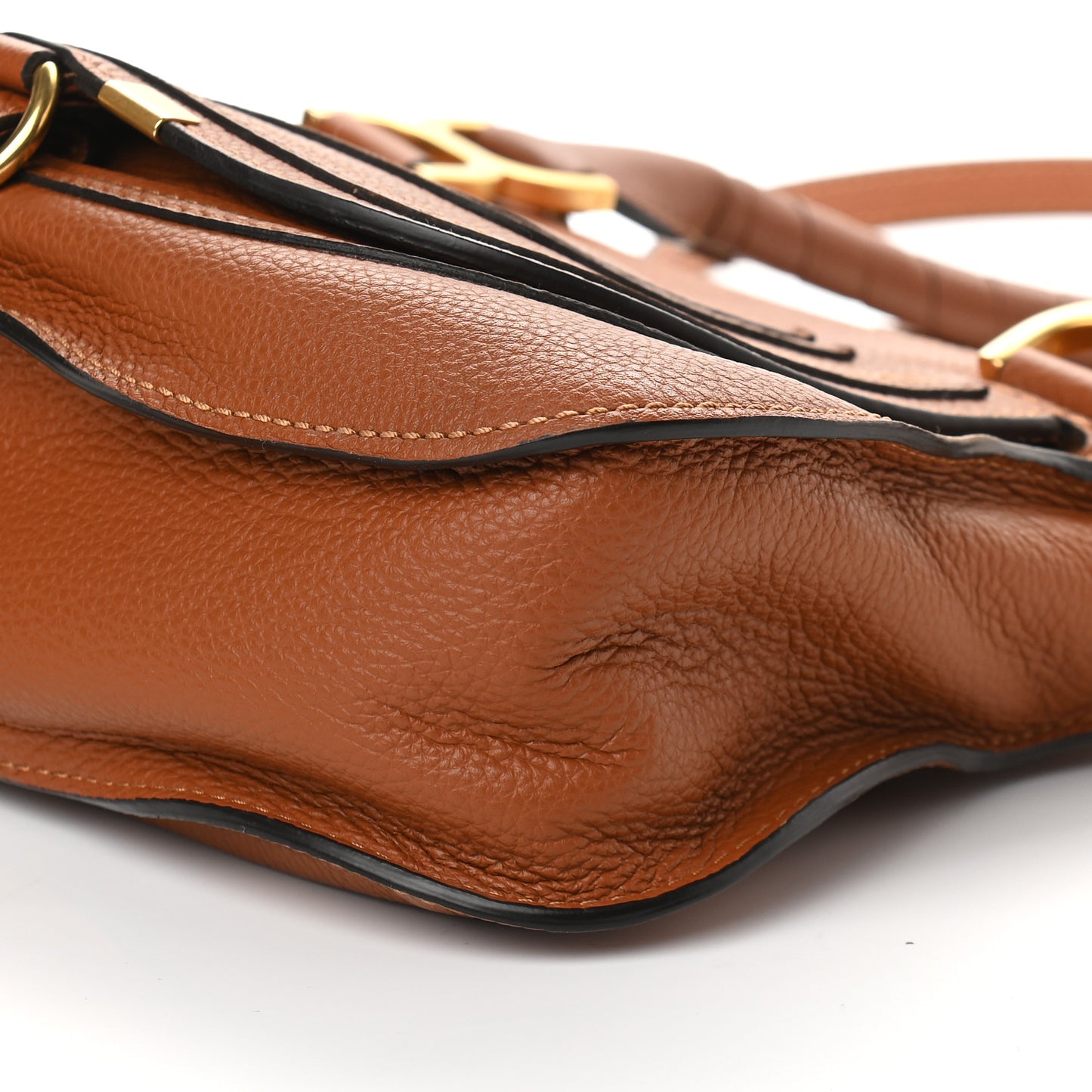Calfskin Small Marcie Satchel Tan