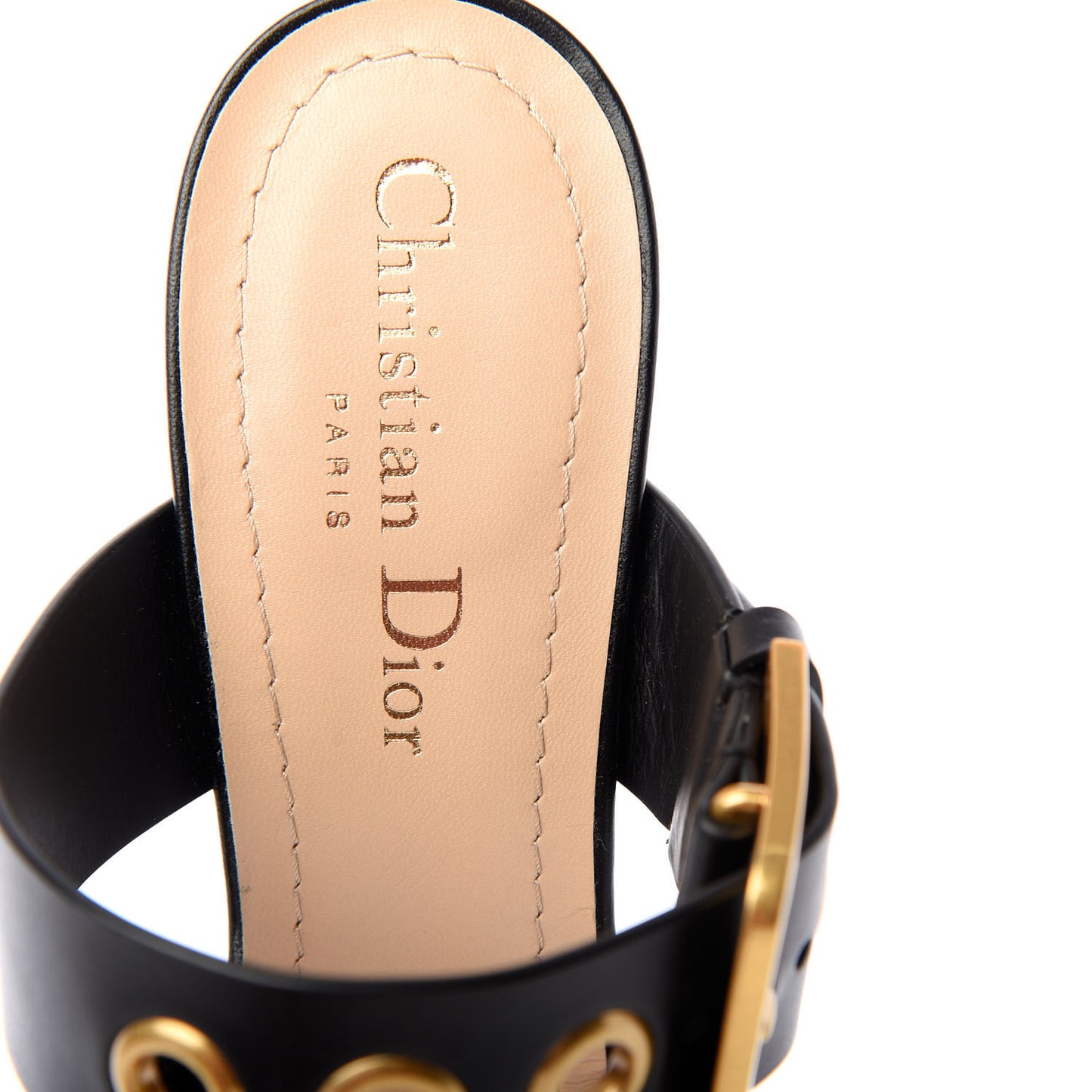 Technical Fabric Calfskin D-Dior 65mm Mules 37 Black