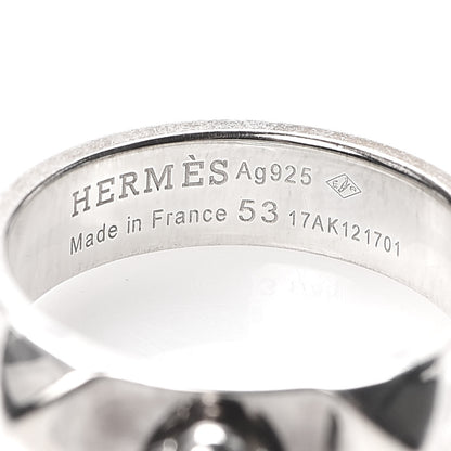 Hermes Sterling Silver PM Collier De Chien Ring 53 6.5 4 of 5