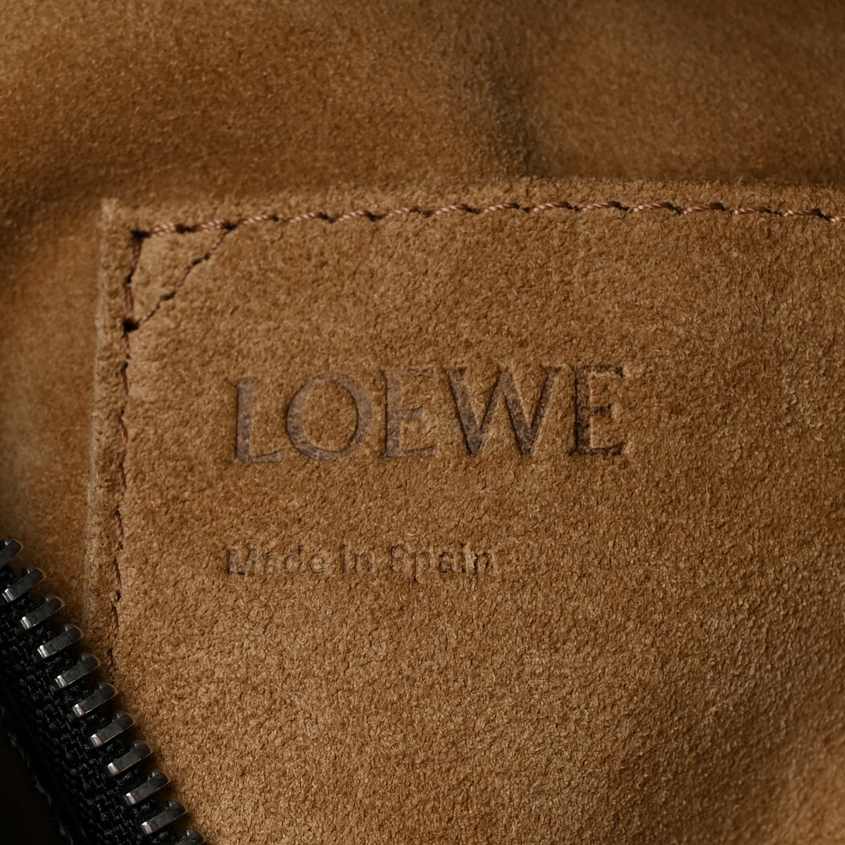 Calfskin Large Puzzle Edge Bag Black
